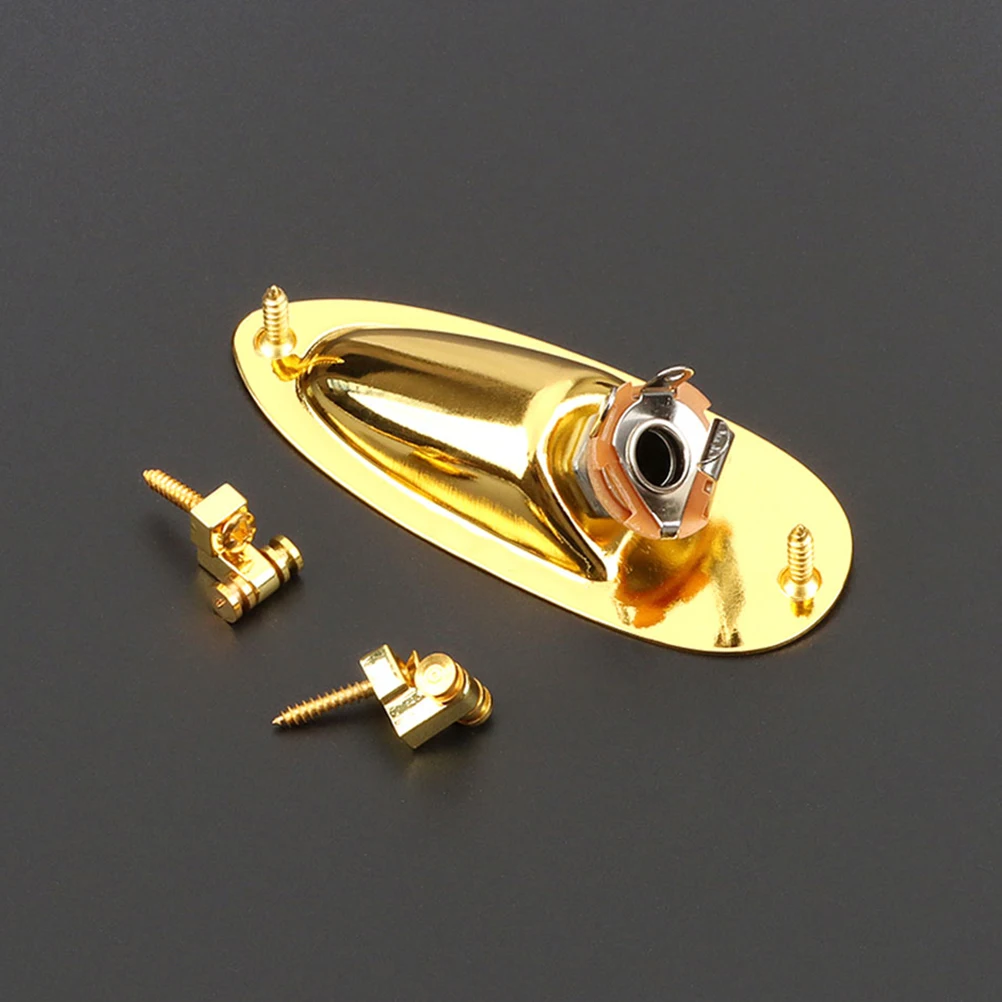 

Gold String Pressing Buckle Set Output Jack for Electric Guitar Parts and Accessories Repair Cool Metal
