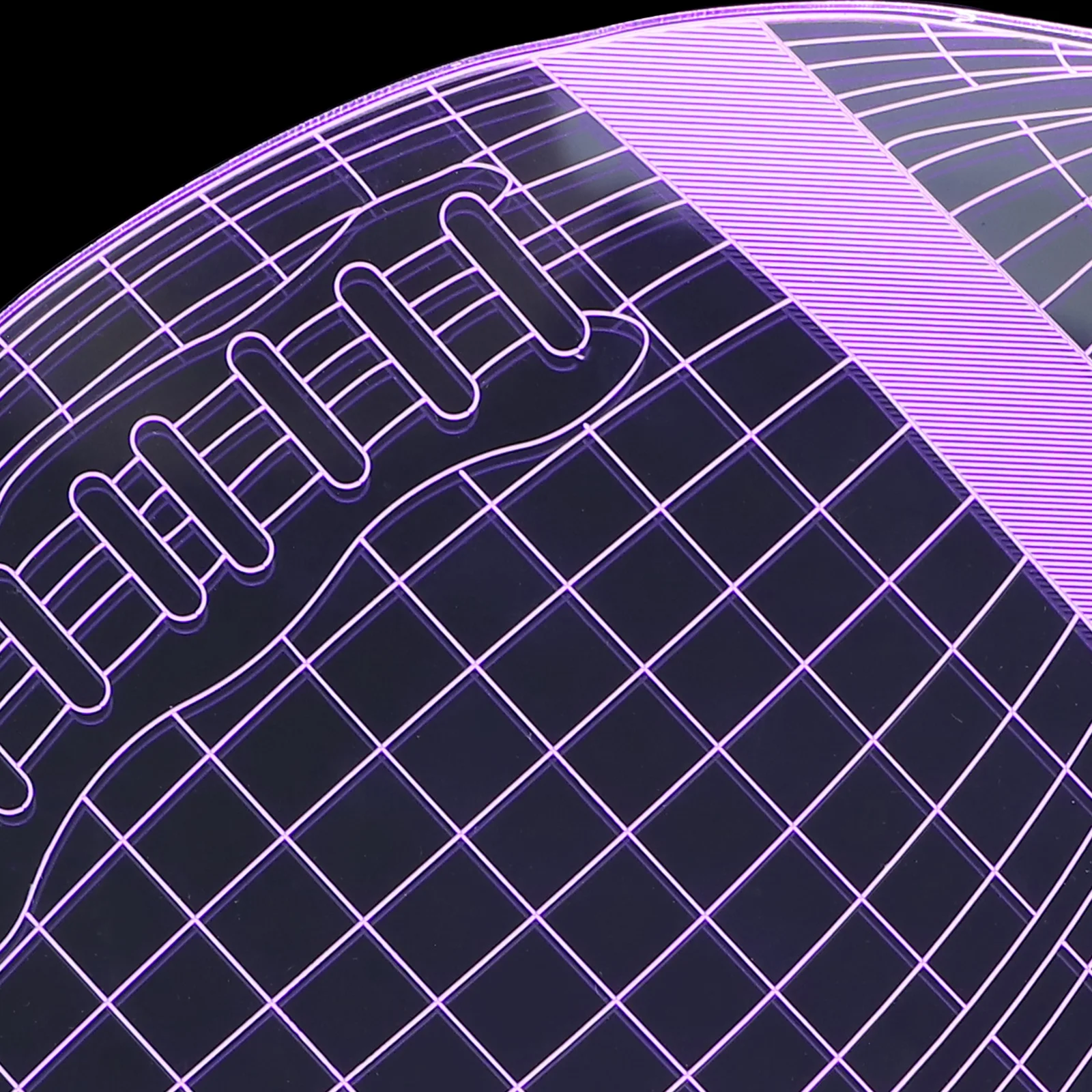 3D مصباح الوهم كرة الرجبي 7 ألوان ضوئية قابلة للتعديل سطوع وامض وسائط USB Aa بالطاقة الاكريليك ضوء الليل