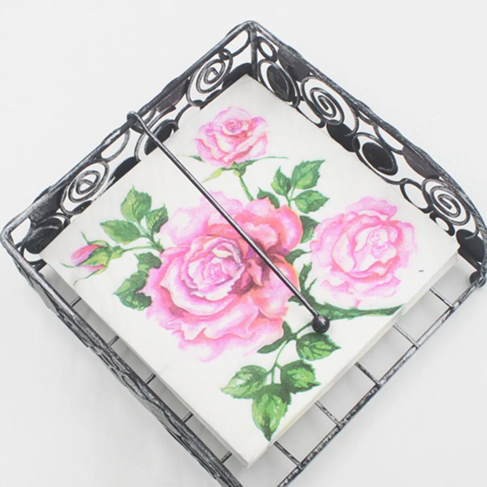 20 Vellen Papieren Servetten Dollar Tissue Decoupage Voor Rozenprint Theekransje Eettafel Decor Wegwerp Bloemen