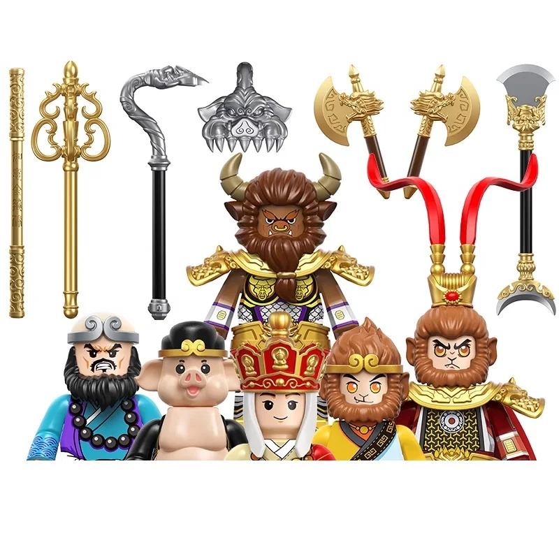 Король-обезьян-Черный-миф-wukong-Строительные-блоки-Мини-фигурки-Игрушки