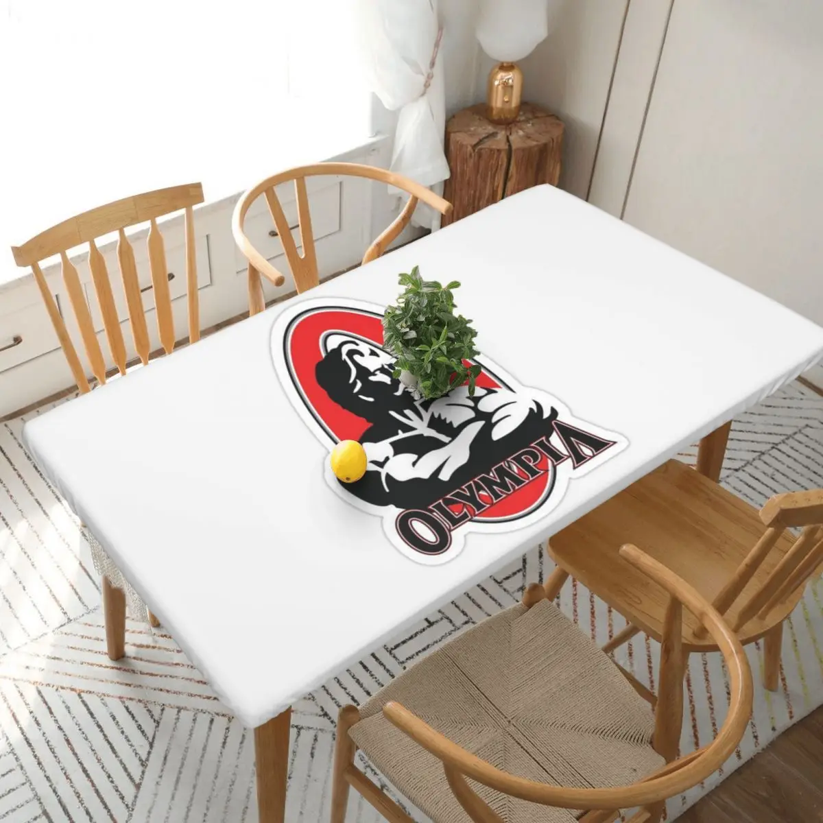 Future Mr OLYMPIA Motivations Customized Rectangular Tablecloth Oilproof Table Cover for Festival Party Decorations Table Cloth