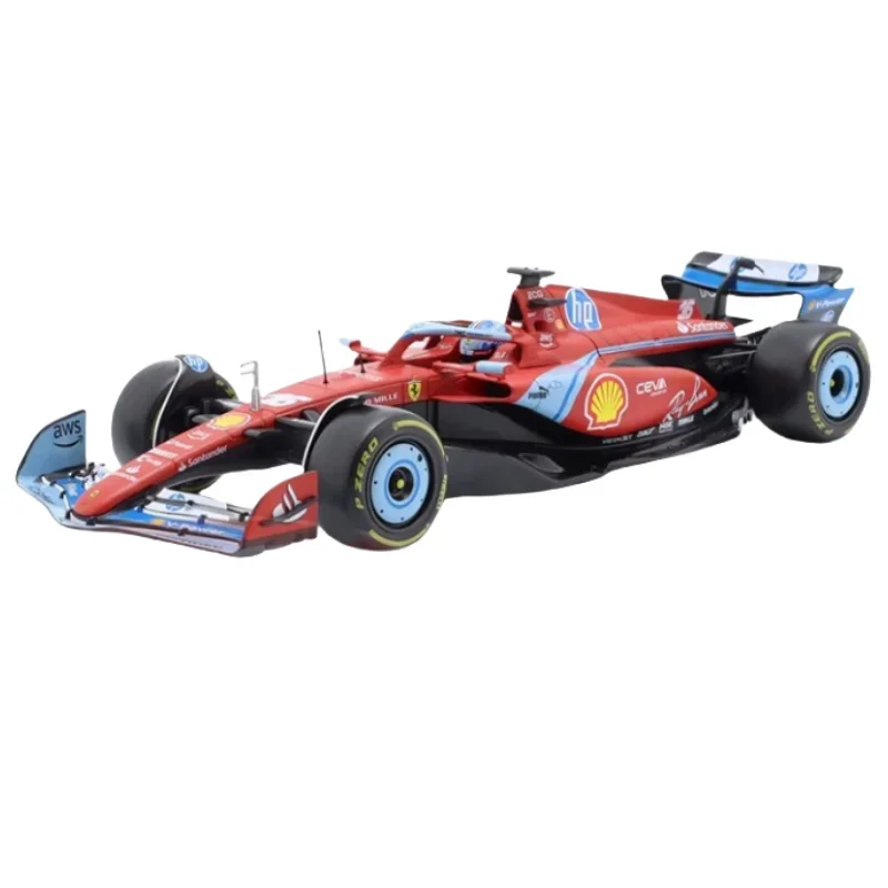 Caldo Bburago 1:18 Ferrari SF-24 Miami GP F1 SF-24 16 #   Leclerc 55 #   Sainz FORMULA1 Auto pressofusa modello in lega collezione di auto giocattolo regalo