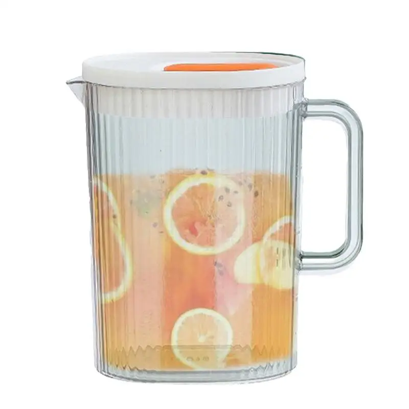 Juice Pitcher With Lid 2.2L Juice Container Cold Water Jugs Cold Water Jugs Heat Resistant Water Container Tea Pitcher For