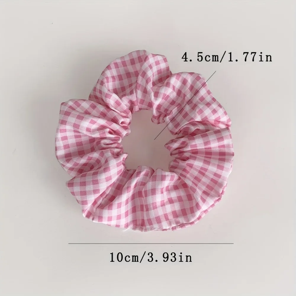 5 قطعة العلاقات الشعر البولكا نقطة أنيقة لطيف النسيج Scrunchies مع زهرة يطبع الحلو الأزهار نقطة العصابات الشعر نمط الأكاديمية للأعمار