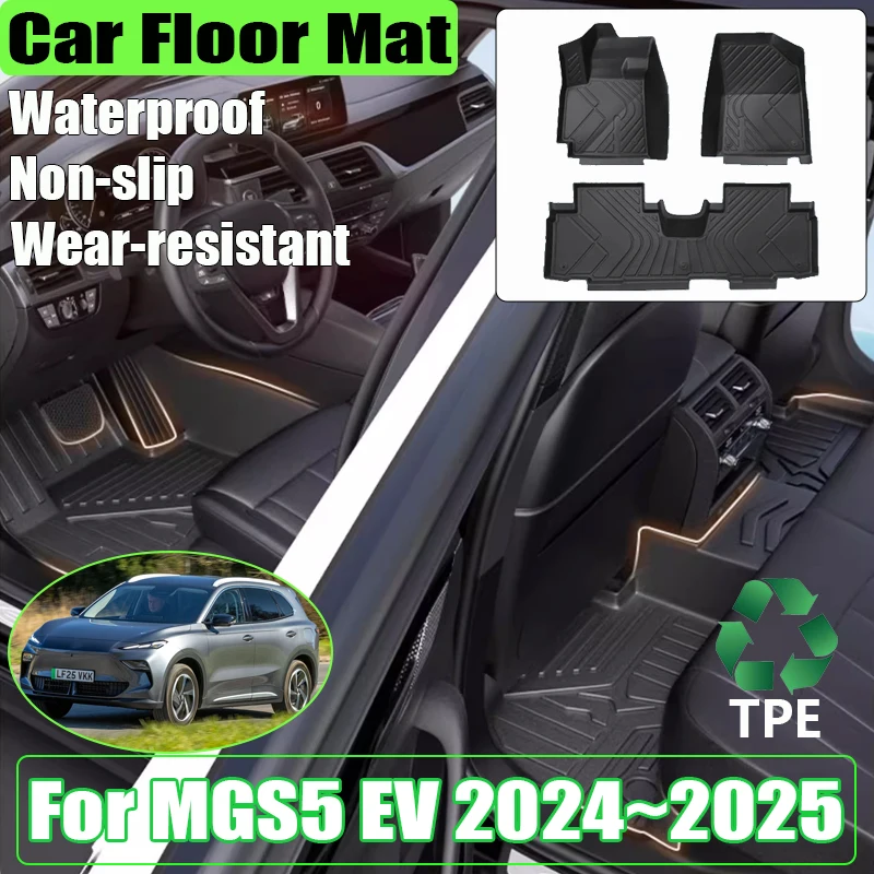 

Автомобильный коврик для MGS5 EV ES34 2024 2025 2026 MG ES5 TPE, водонепроницаемый кожаный коврик с защитой от царапин, грязевой коврик, аксессуары для ног