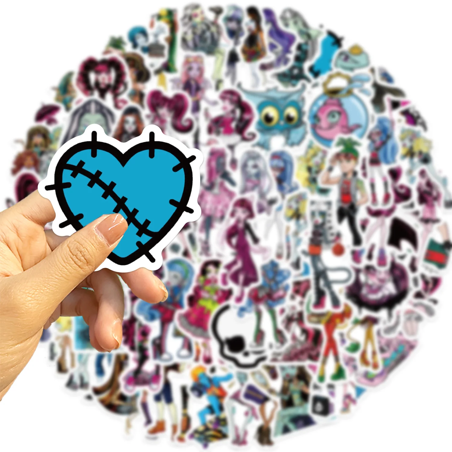 70Pcs Monster High Stickers for Teens Cool Anime Waterproof Vinyl Decals Water Bottles Tonys and Gifts Teens Girls