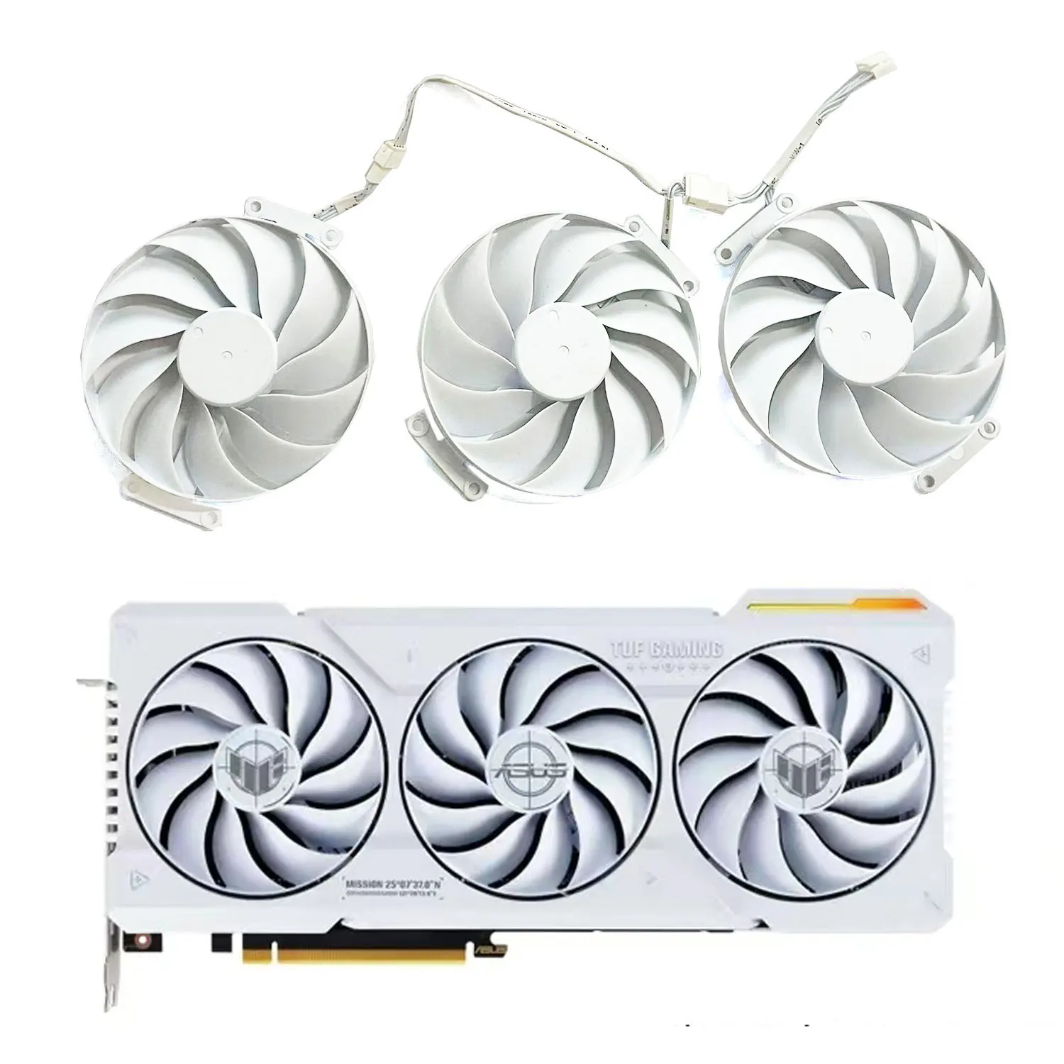 New 7PIN CF9010U12D RTX 4070 4070TI GPU Fan for ASUS GeForce RTX4070ti 4070tiS TUF White OC Graphics Card Replacement Fan