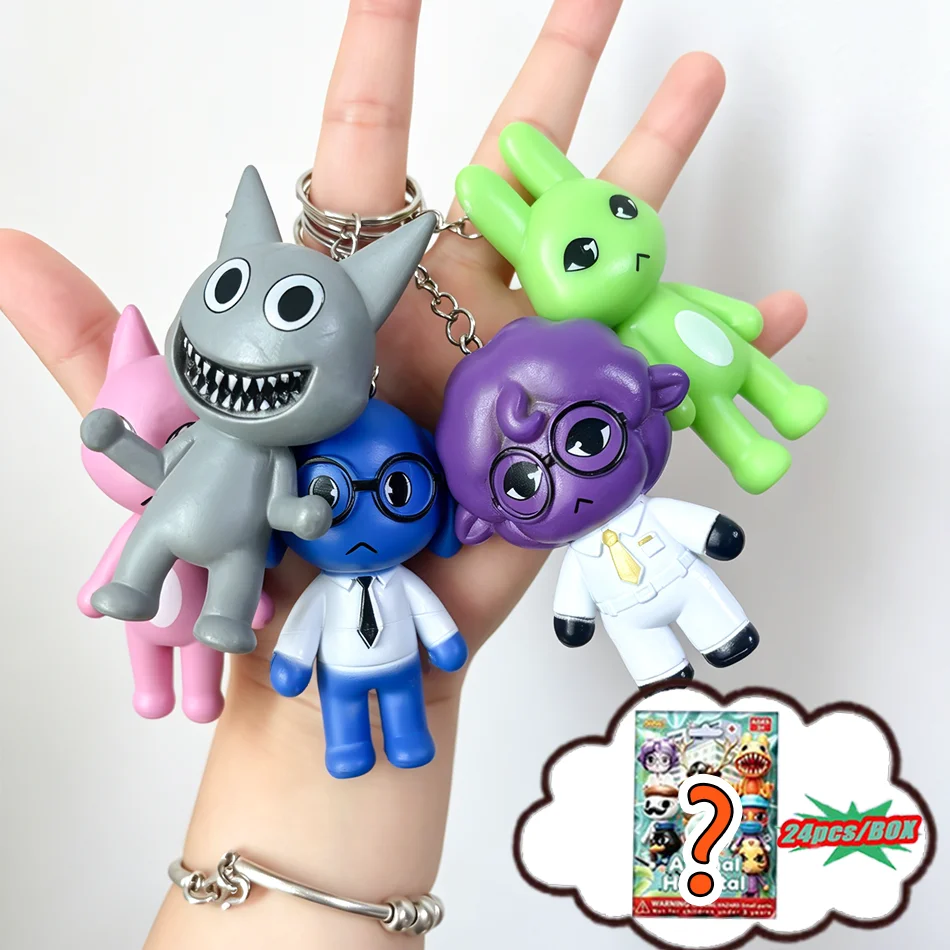 

Keychain Blind Box Animal Horror-Hospital Game Random Keyring Collectible Ornament Game Character Pendant Gift For Game Fans