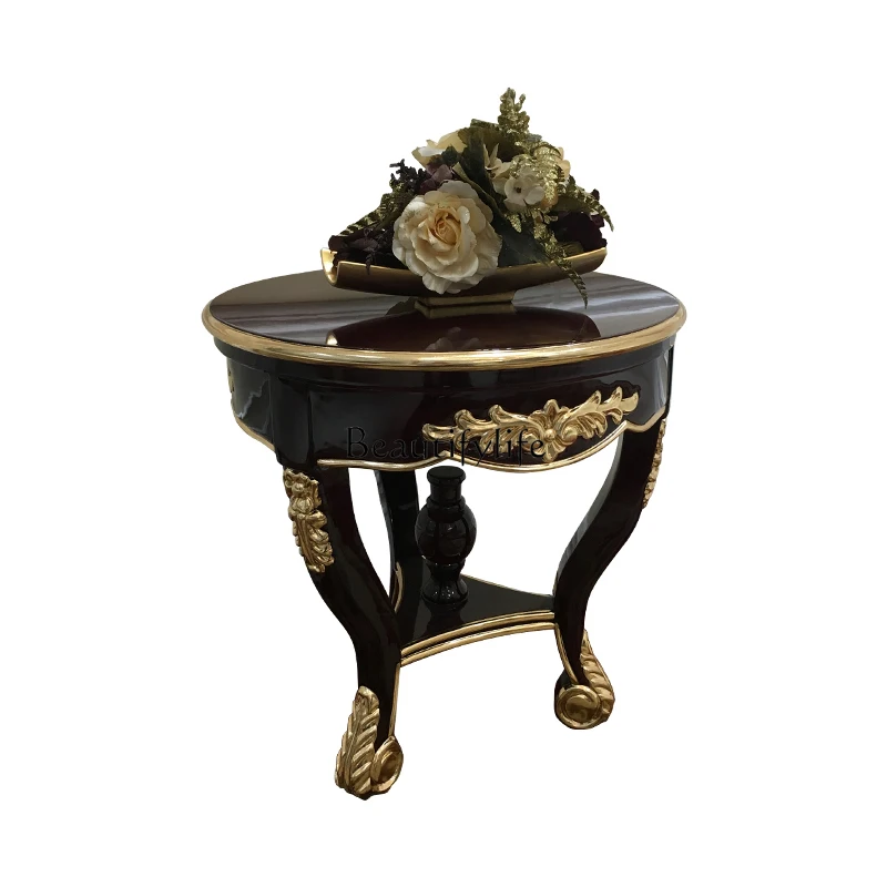 

05-French small coffee table living room sofa side table