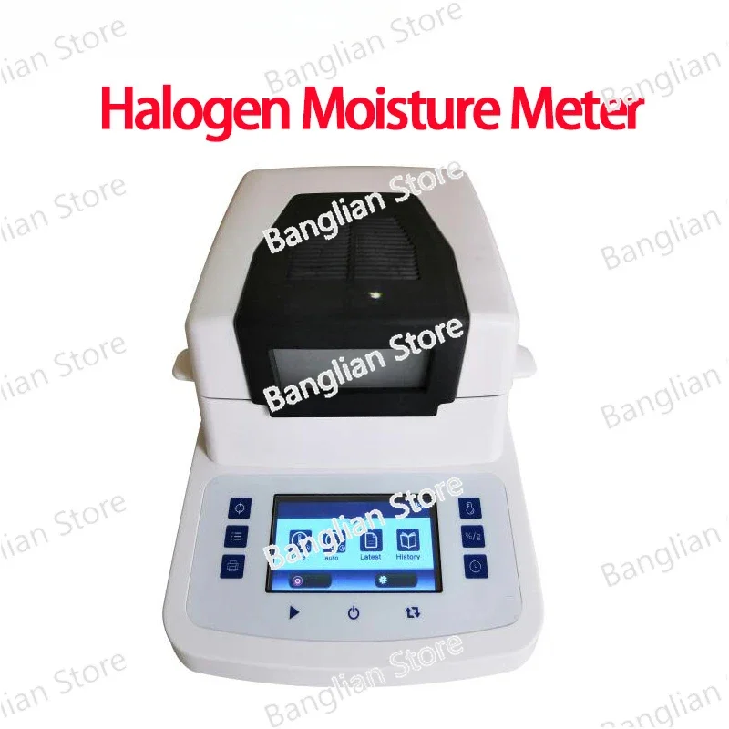 Touch Screen Rapid Halogen Heating Moisture Meter Tester Corn Grain Tea Food Rubber Plastic Granule Moisture Analyzer Instrument