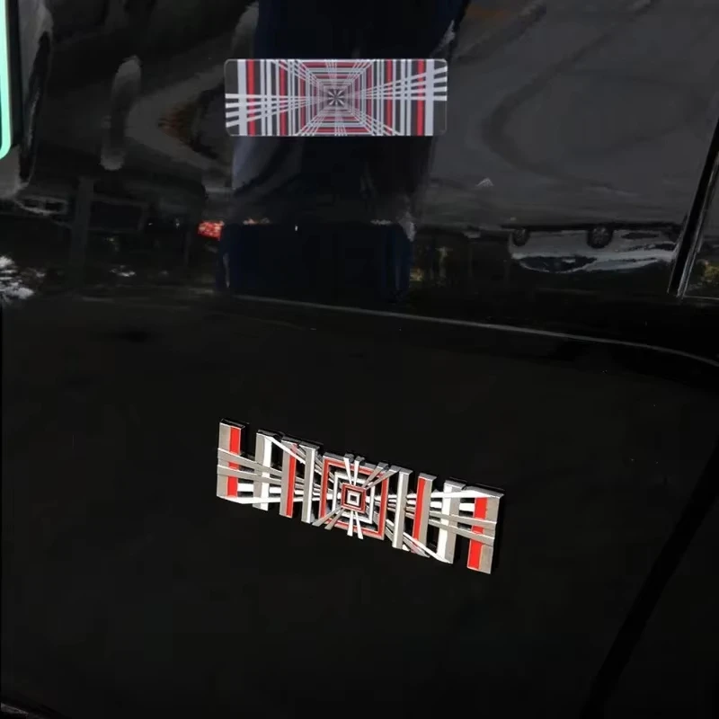 Para Tesla Model 3 Y S X 3 + estilo de coche a cuadros Logo insignia pegatina accesorios de coche emblema del maletero calcomanía rendimiento carta decoración