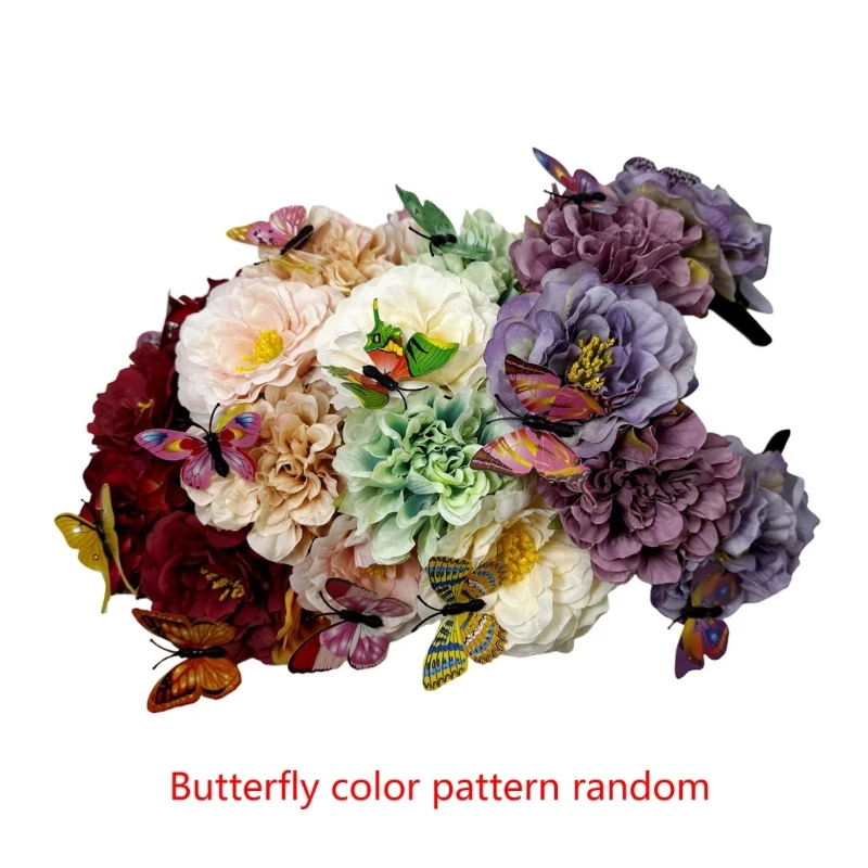 

Realistic Butterfly Hairband Ethnic Flower Headband for Girl Cosplay Fairy Dropshipping