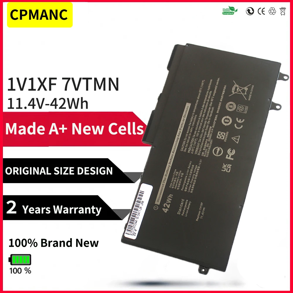 

CPMANC 1V1XF аккумулятор для ноутбука Dell Latitude 5400 5410 5500 для Precision 3540 3550 7VTMN 27W58 XV8CJ 11,4 В 42 Втч