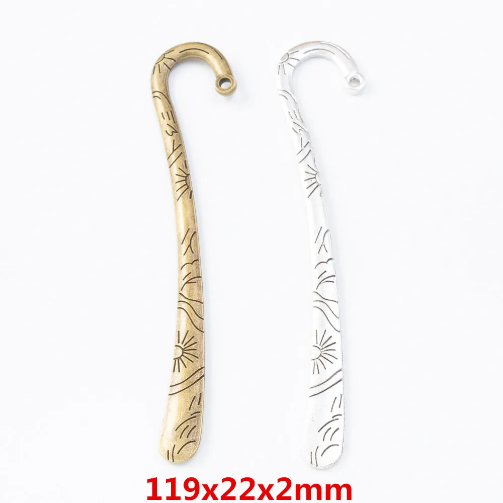 3 pieces (bookmark) vintage zinc alloy charm metal pendant DIY jewelry discovery making accessories 2389