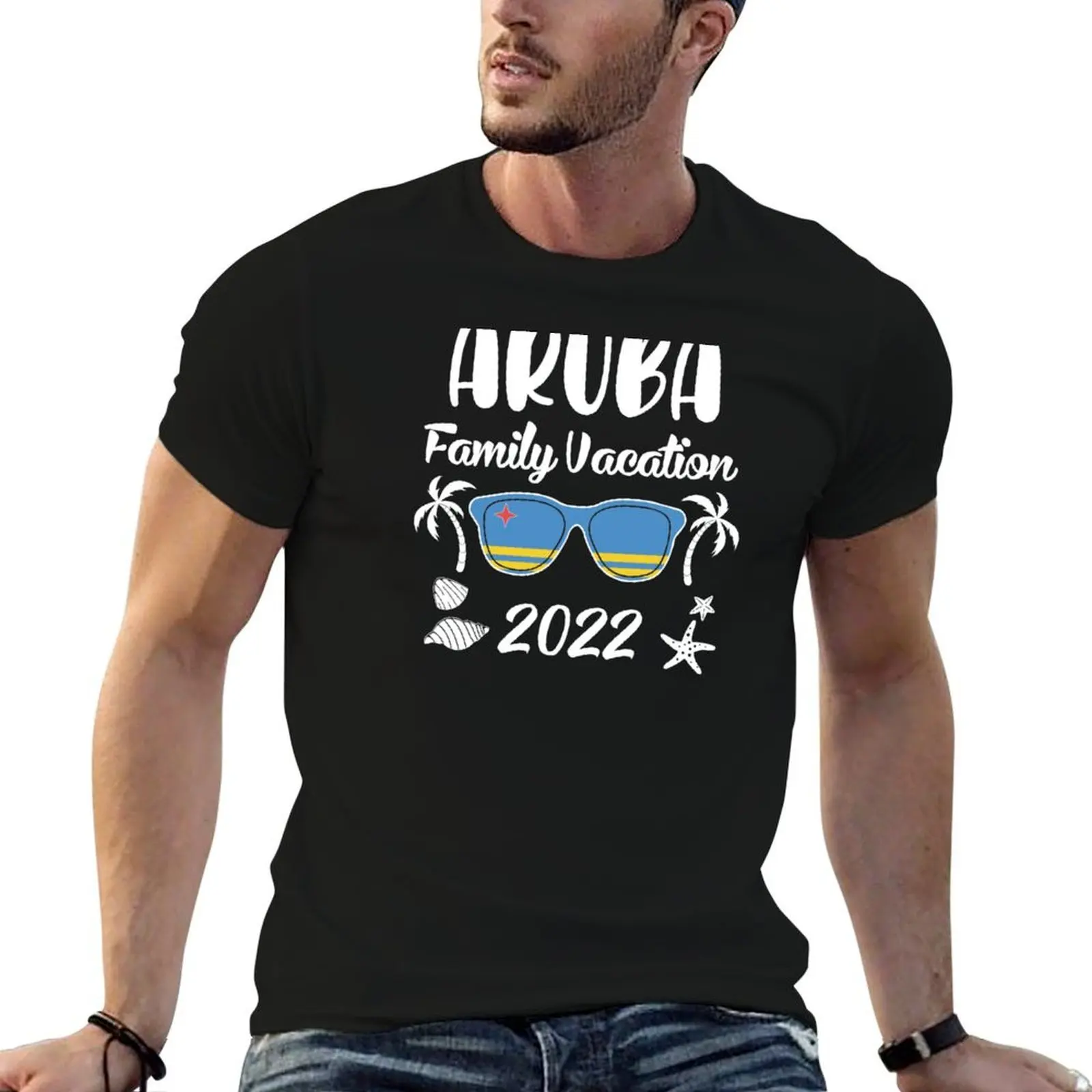 

Matching Family Vacation Aruba 2022 print T-Shirt man t shirt cotton high quality t shirt personalised T-Shirt