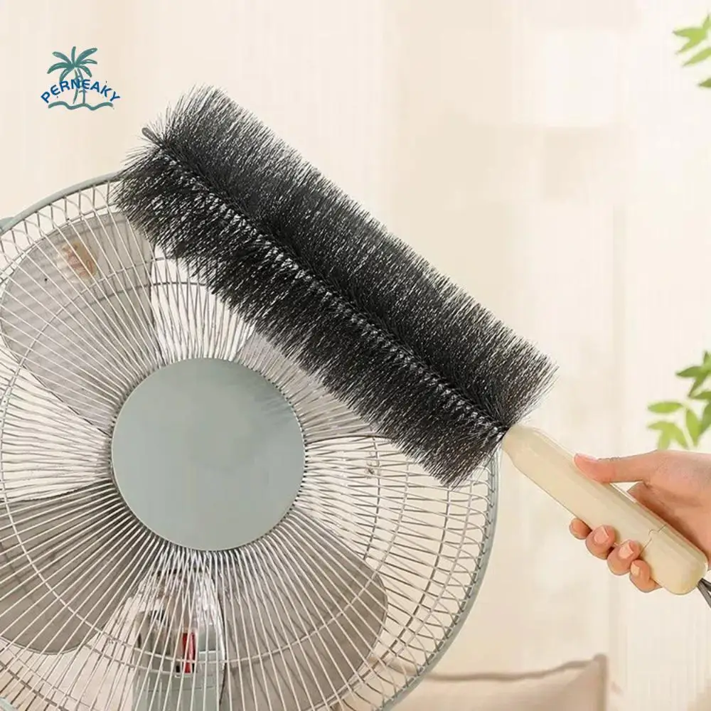 

Flexible Floor Fan Cleaning Brush Thickened Bristle with Hang Rope Fan Dust Removal Brush Sponge Brush Dust Removal
