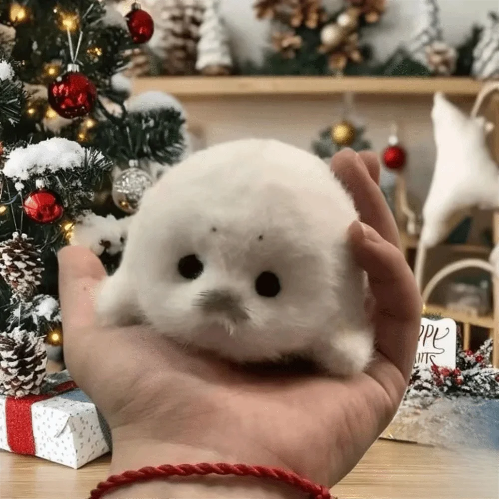 

2 Pcs Cartoon Simulation Style Seal Soft Material Baby Seal Cute Design Bag Pendant Gift Giving