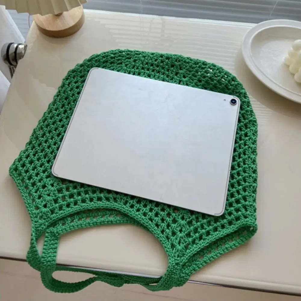 

Fashion Large Capacity Woven Shoulder Bag Hollow Out Knitted Beach Straw Bag Handmade Underarm Bag for Women