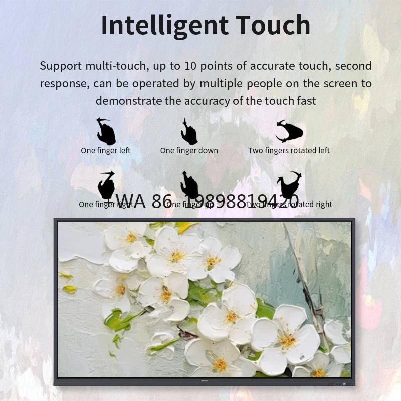 

Комната для переговоров, цифровой умный сенсорный экран, система видеоконференций, модуль Wi-Fi, умная интерактивная доска