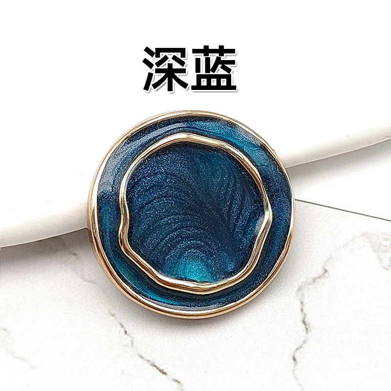 Neue Ankunft Gold Blume Harz Tasten Für Handarbeit Kleidung Frauen Mantel Anzug Strickjacke 6PCS 18MM/21MM/25MM Nähen Taste – Detail 10