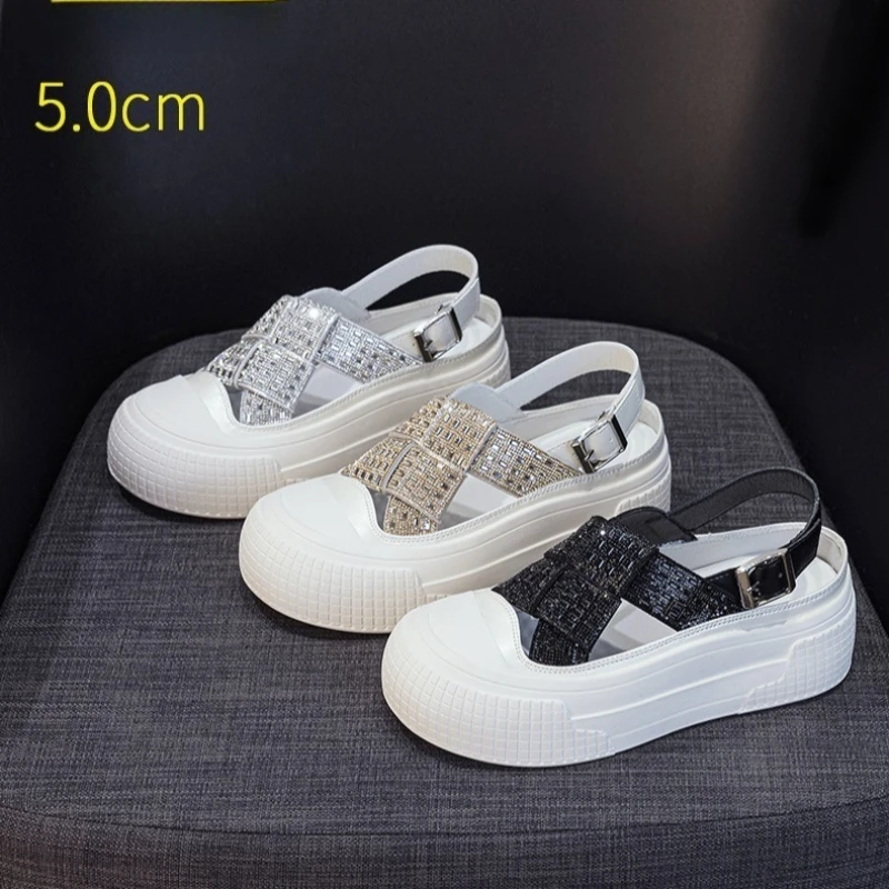 CICIYANG 2026 Summer New Women's Platform Sandals Hollow Breathable Close Toe Fashion Sports Sandals for Student Shoes Female