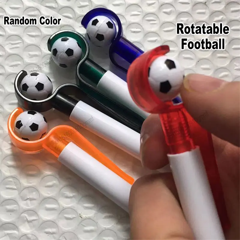 2/4/8/10/20/30/50Pcs Rotatable Football Ballpoint Pen 1.0mm Tip Blue Black Ink Office School Writing Business Signature Ball Pen