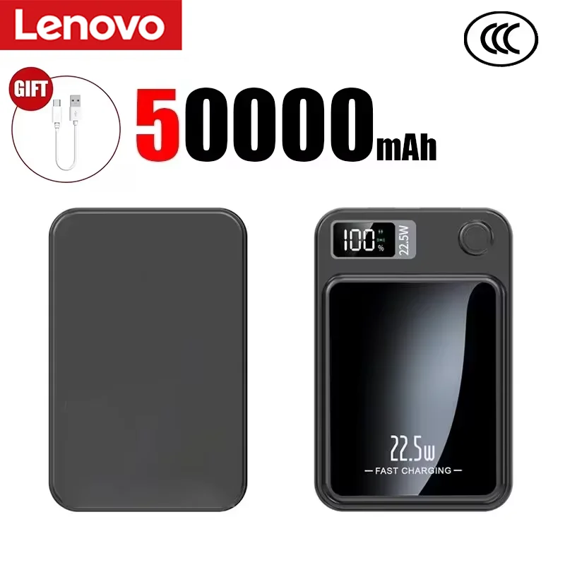 Lenovo 2026 200000mAh Magnetische Draadloze Power Bank Draagbare Snelle Oplader Voor Magsafe Extra Batterij Voor iphone Huawei Samsung