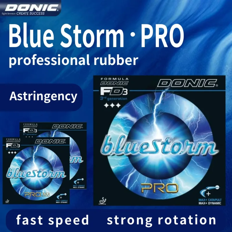 

DONIC Blue Storm PRO table tennis racket rubber, blue sponge, table tennis, internal energy, astringency