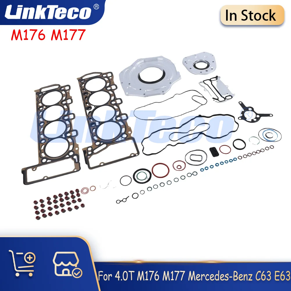 

Engine Full Head Gasket Oil Seal Set Fit 4.0 L M176 M177 For Mercedes-Benz G550 C63 E63 S AMG 4.0L 4.0T 1760165300 1760165400