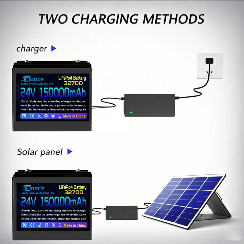 

32700 24V LiFePO4 Battery Built-in 100A BMS RV Rechargeable Lithium Iron Phosphate Solar Power System RV House Trolling Motor