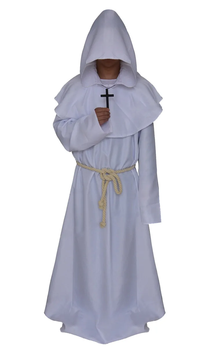 Halloween mittelalter lichen Mönch Zauberer Priester Tod Robe Cosplay Kostüm