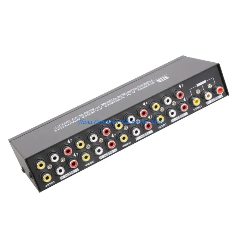 G7NE 8-way Composite RCA AV Splitter 1X8 Video 1 in 8 out Selector Box Splitter Distributor for STB DVD HDTV view 5