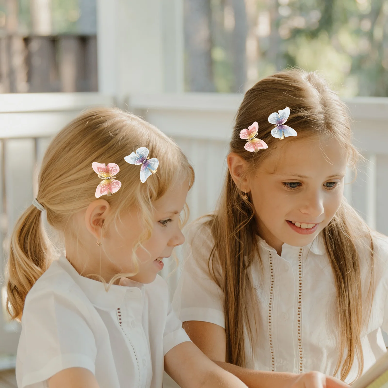 

10Pcs Children Hair Clips Butterfly Hairpins Small Smooth Practical Hair Accessories for Girls Party Banquet Formal