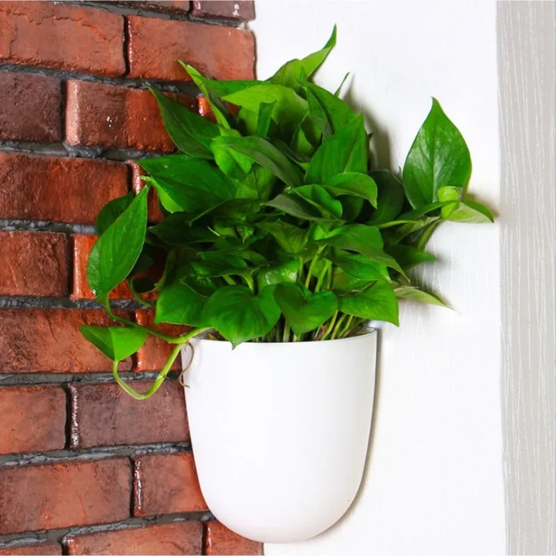 Large Size Self Watering Plant Flower Pot Wall Hanging Wall Corner Plastic Planter Basket Garden Supply Home Garden With Hooks