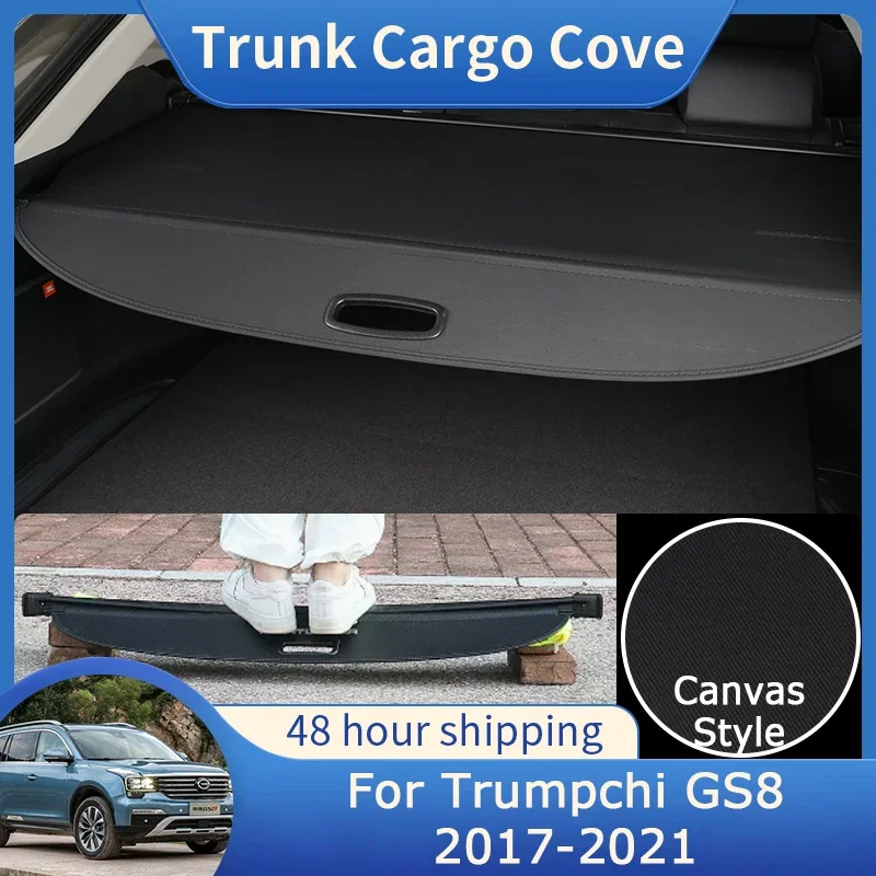 For GAC Trumpchi GS8 2017 2018 2019 2020 2021 Car Trunk Cargo Cover Curtain Privacy Security Rear Bracket Storage Retractable