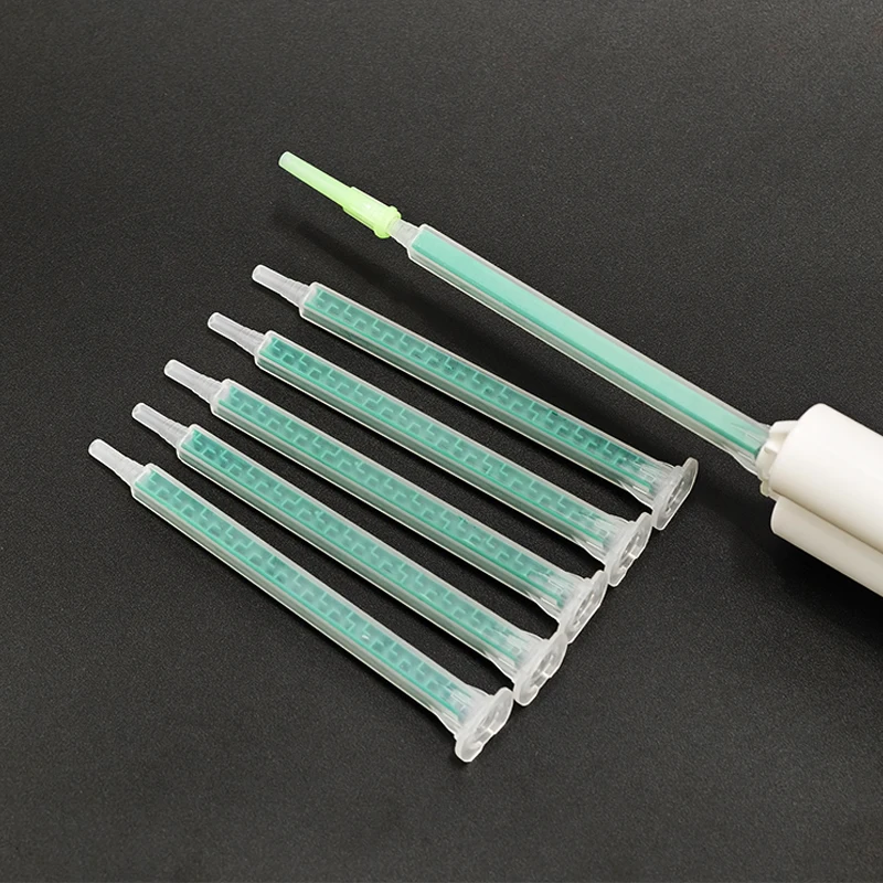 24-Element Square Static Mixer Nozzle Tube for 50ml AB Glue Epoxy Adhesive Cartridges Tip Manual Applicator Cartridge 50/100pcs