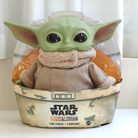 30CM 17CM Yoda Baby Action Figure Star Wars Kawaii Yoda Plush Doll Real clothes Model Toys Cute Doll Room Ornament Gift