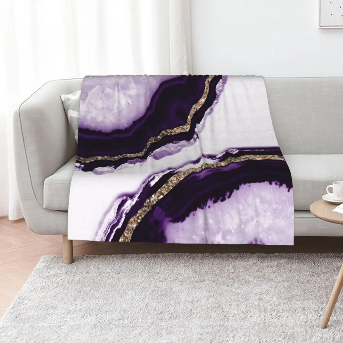 

Agate Glitter Glam #13 (Faux Glitter) #gem #decor #art Throw Blanket Personalized Gift Luxury St Winter beds Warm Blankets