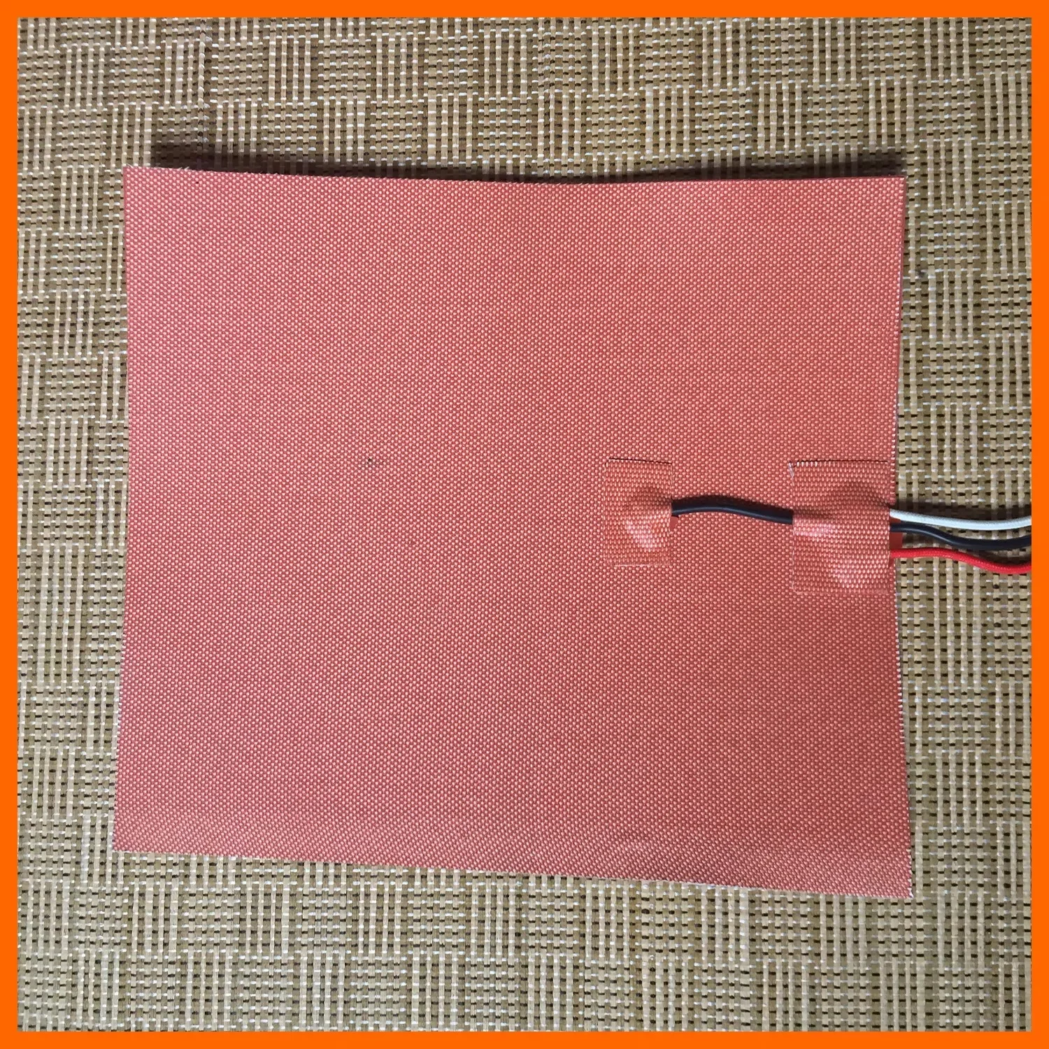 

Silicone Heater Bed 24V 350 X 350MM 350w For Kossel Pro 3D printer Install with100k thermistor and tape silicone heater pad