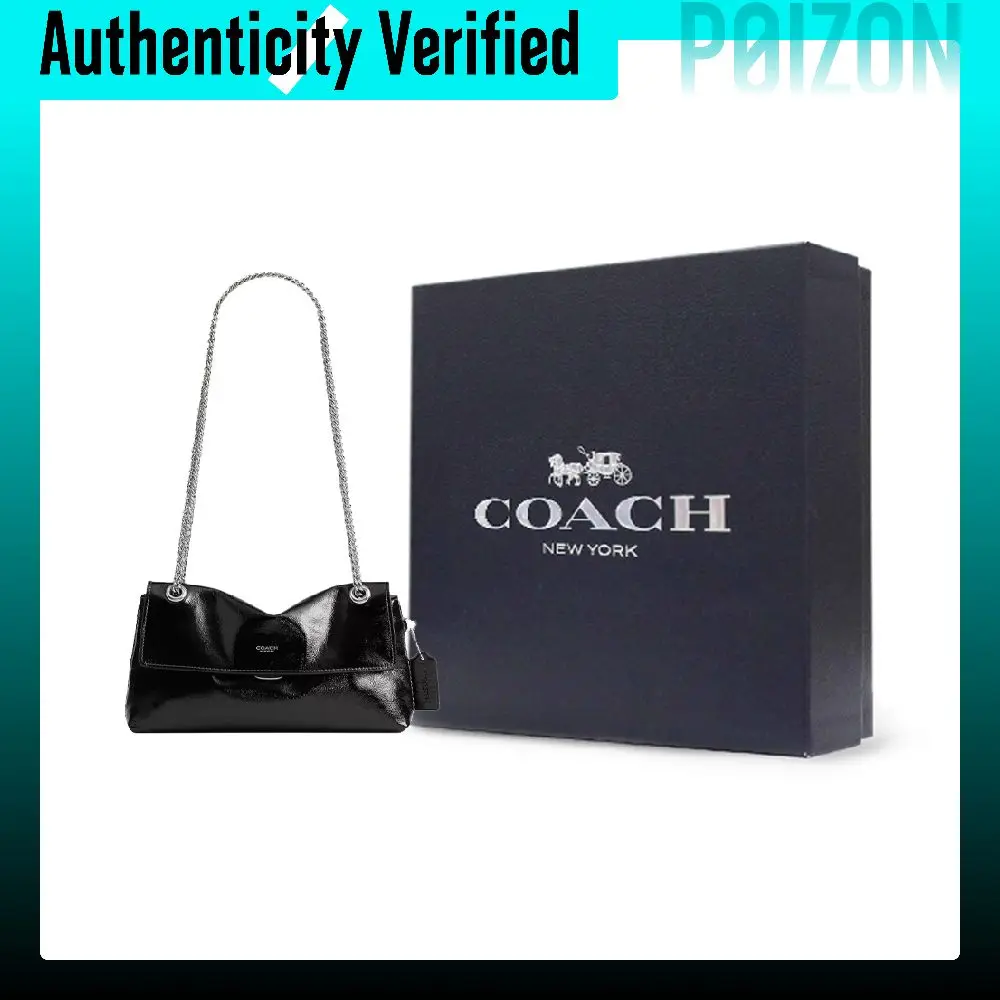 COACH Chelsea Cow Leather Crossbody Bags Large Women's Black CFR31-LHBLK