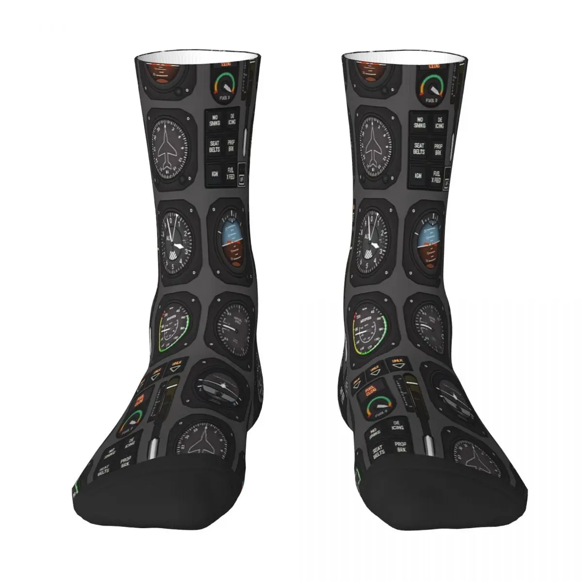 

Pilot Flight Instruments Sock Socks Men Women Polyester Stockings Customizable Sweetshirt