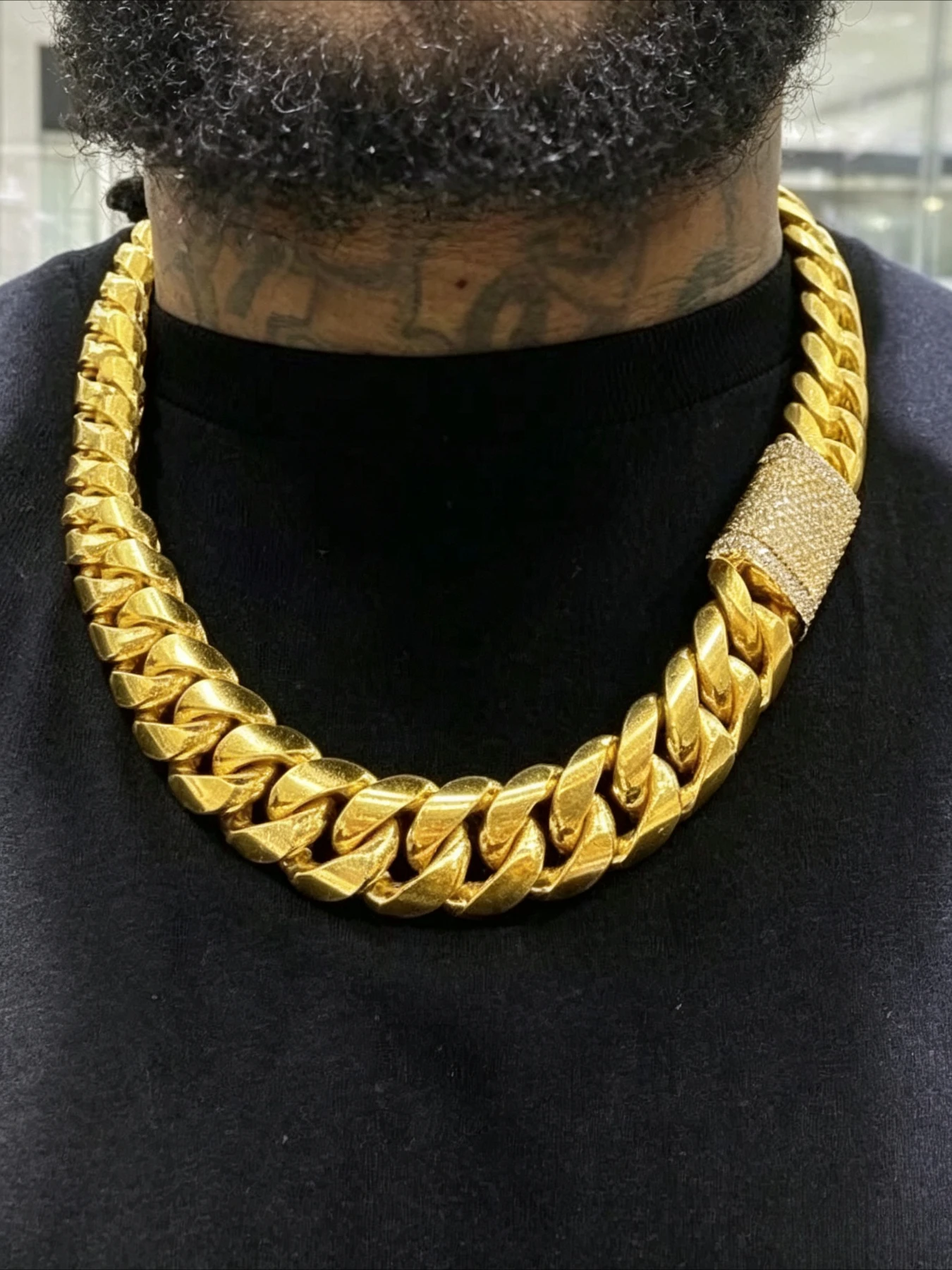 22Mm Seiko custom hip-hop Cuban necklace, multiple color schemes are optional, and the heavy version shows the charm