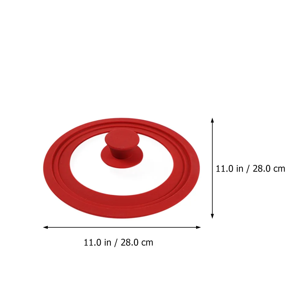 

1Pcs Tempered Glass Pot Lid Transparent Pressure Resistant Easy Grip Knob Anti-Scald Multipurpose Cover