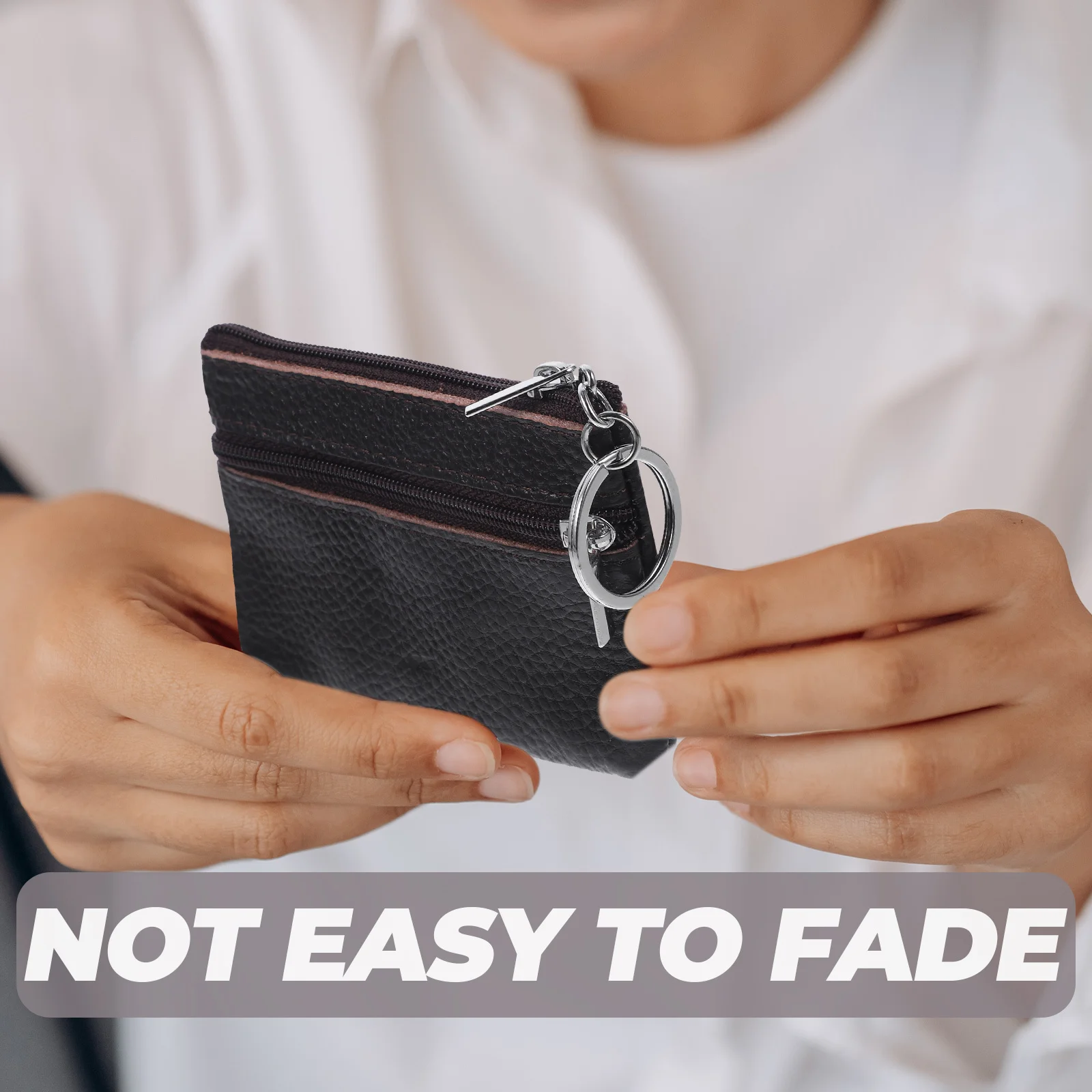 

Mini Coin Bag Keychain Wallet Women Small Zipper Purse Stylish Compact Change Purse Lightweight Small Wallet