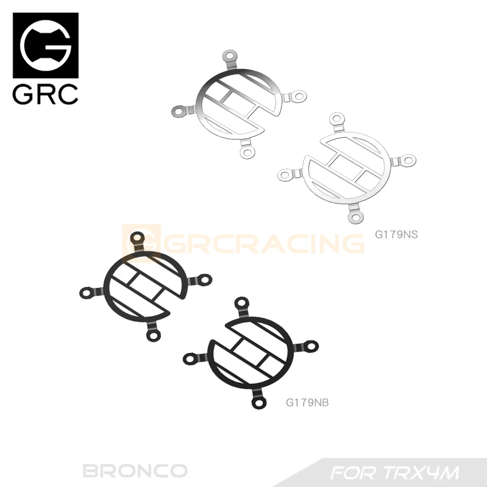 สแตนเลสสตีลฝาครอบไฟหน้าจําลองโลหะโคมไฟสําหรับ 1/18 Rc Crawler รถ Traxxas Trx-4m Bronco Trx4m #   G179ns/g179nb
