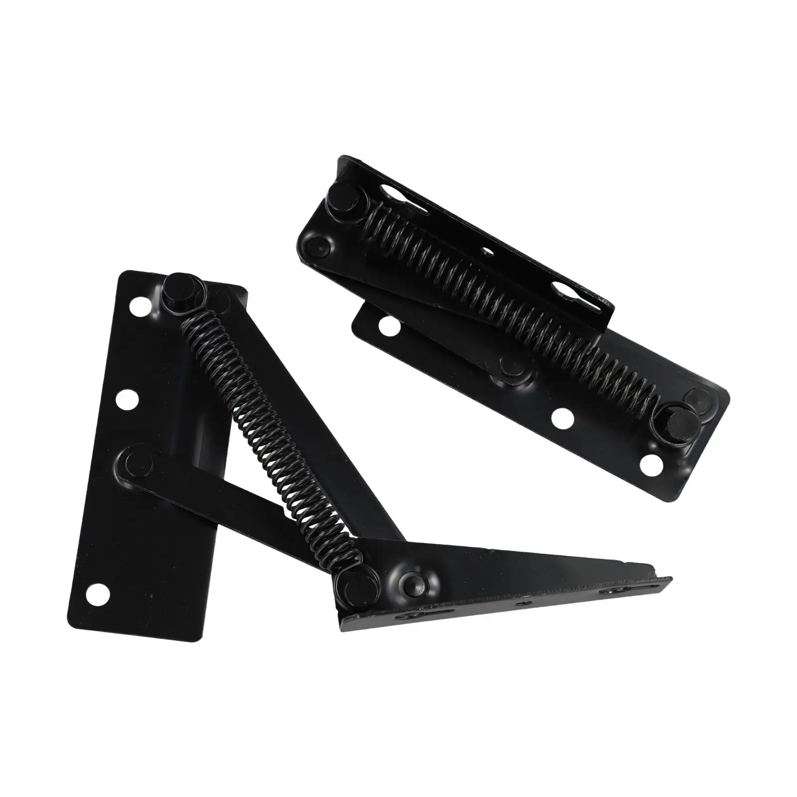 2Pcs Sofa Bed Spring Hinge Angle Mechanism Hinge Flip Up Conceal Connecting Support Plate Spring Hinge Furniture Hardware Black