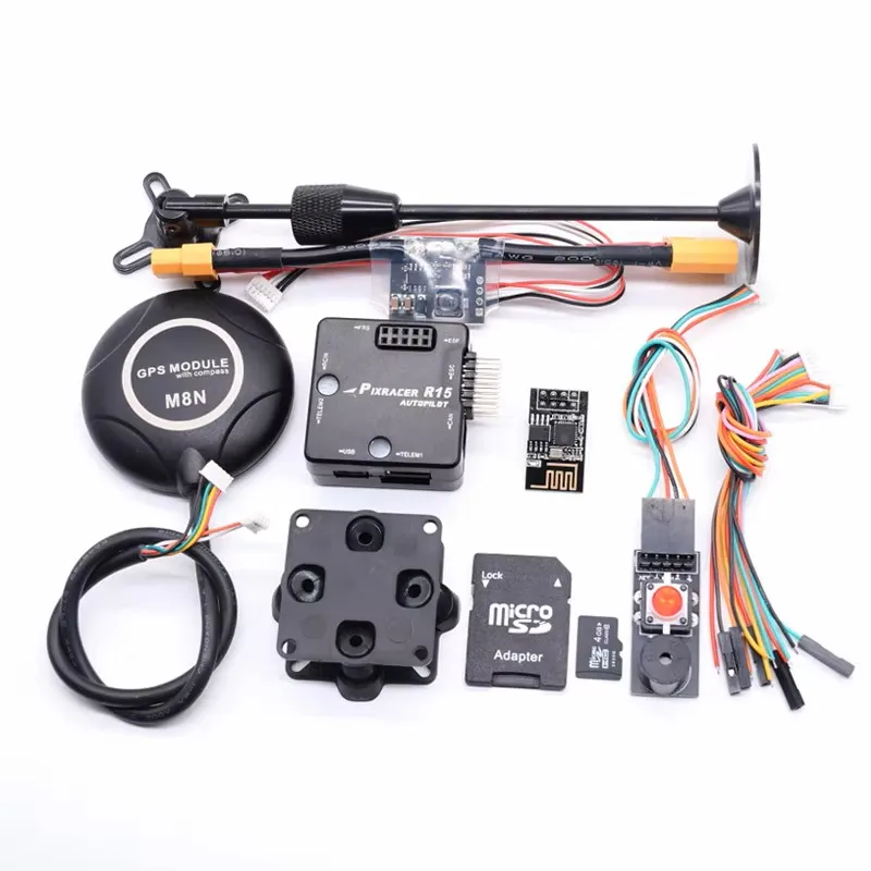 ชุดควบคุมการบิน Rctosky Pixracer R15 Autopilot xracer PX4 Pixhawk +7M/M8N GPS สำหรับโดรนอาร์ดูพาวเวอร์