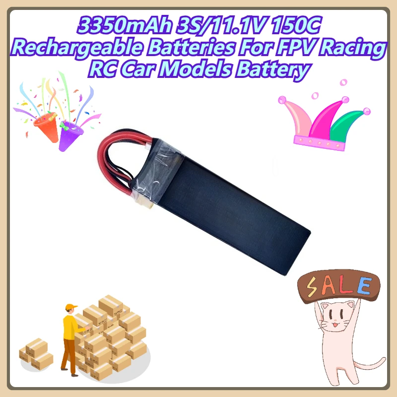 

3350mAh 3S/11.1V 150C Rechargeable Batteries For FPV Racing RC Car Models Battery