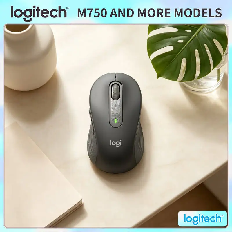 

Silent M750 Signature Mouse - 90% Noise Reduction, Soft Thumb Rest Pad, 20-Month Battery, Study Work Essential