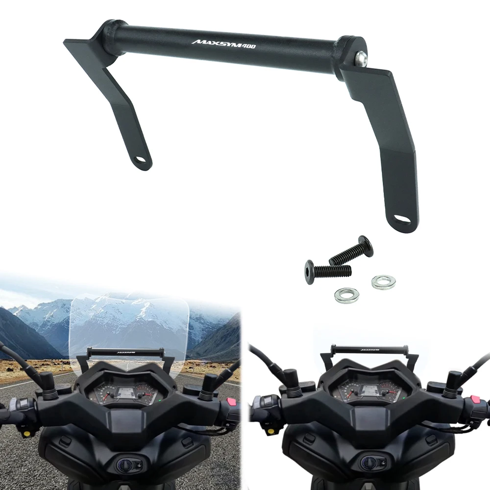 

Motorcycle Aluminum For SYM Maxsym 400 MAXSYM400 2021 2022 2023 GPS Navigation Pate Bracket Phone Stand Holder Support Mount